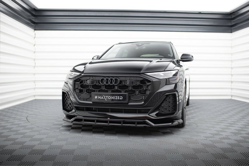 Maxton Front Ansatz Audi SQ8 / Q8 S-Line Mk1 Facelift schwarz Hochglanz AU-Q8-1F-SLINE-FD1G+FD1R-G