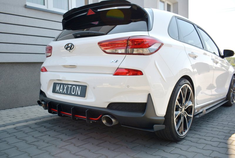 Maxton Diffusor Heck Ansatz für Heckschürze für HYUNDAI I30 Mk3 N  HY-I30-3-N-CNC-RS1