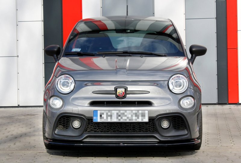 Maxton Front Ansatz für FIAT 500 ABARTH MK1 FACELIFT schwarz Hochglanz FI-500-1F-AB-FD1-G