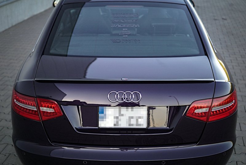 Maxton Spoiler CAP für Audi A6 S-Line C6 FL Limousine schwarz Hochglanz AU-A6-C6F-SLINE-CAP1-G