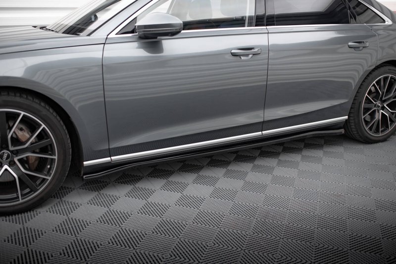 Maxton Seitenschweller Ansatz Audi A8 D5 schwarz Hochglanz AU-A8-D5-SD1-G