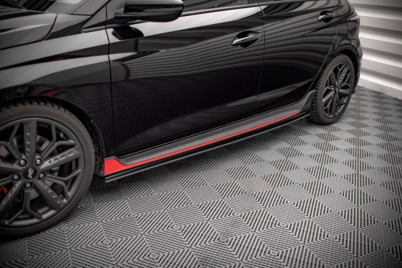 Maxton Street Pro Seitenschweller Ansatz für Hyundai I20 N Mk3 HYI203NCNC-SD1BRB