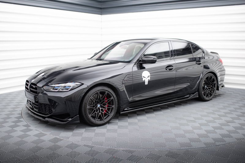 Maxton Seitenschweller Ansatz V.3 CSL Look BMW M3 Limousine / Touring G80 / G81 schwarz Hochglanz BM-3-G80-M-SD3-G