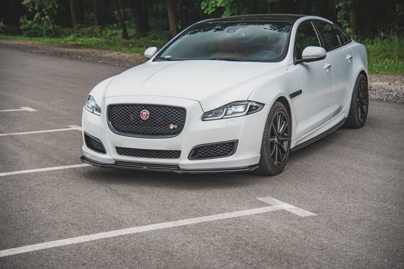 Maxton Front Ansatz für Jaguar XJ X351 Facelift schwarz Hochglanz JA-XJ-4F2-FD1-G