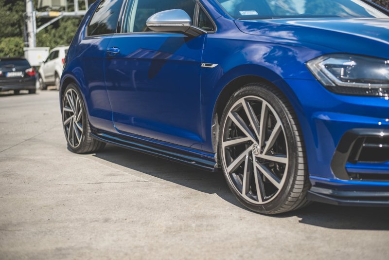 Maxton Seitenschweller Ansatz für V.4 VW Golf 7 R / R-Line Facelift Carbon Look  VW-GO-7F-R-SD4-C