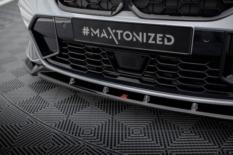 Maxton Front Ansatz V.1 für BMW 3er M340i / M-Paket G20 / G21 Facelift schwarz Hochglanz BM-3-G20F-MPACK-FD1-G