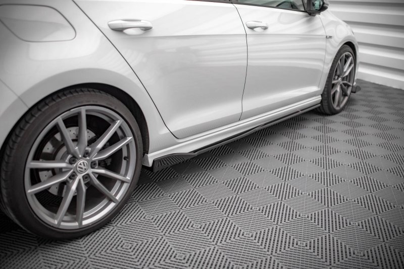 Maxton Seitenschweller Ansatz für V.2 für Volkswagen Golf R Mk7 schwarz Hochglanz VW-GO-7-R-SD2-G
