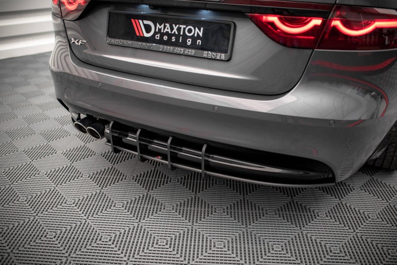 Maxton Street Pro Heckschürze für Jaguar XF R-Sport Mk2 JAXF2RSPORTCNC-RS1BRB