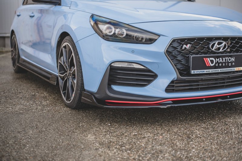 Maxton Front Ansatz V.3 für Hyundai I30 N Mk3 Hatchback/ Fastback schwarz Hochglanz HY-I30-3-N-FD3-G