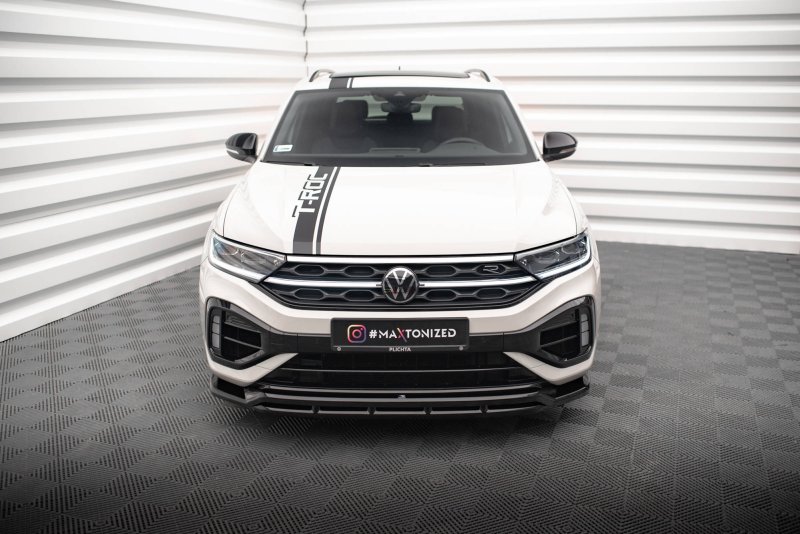 Preview: Maxton Front Ansatz V.1 für Volkswagen T-Roc R Mk1 Facelift schwarz Hochglanz VW-T-ROC-1-R-FD1G+FD1R-G