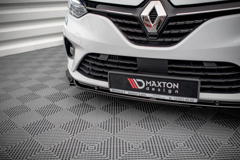 Maxton Front Ansatz V.1 für Renault Clio Mk5 schwarz Hochglanz RE-CL-5-FD1-G