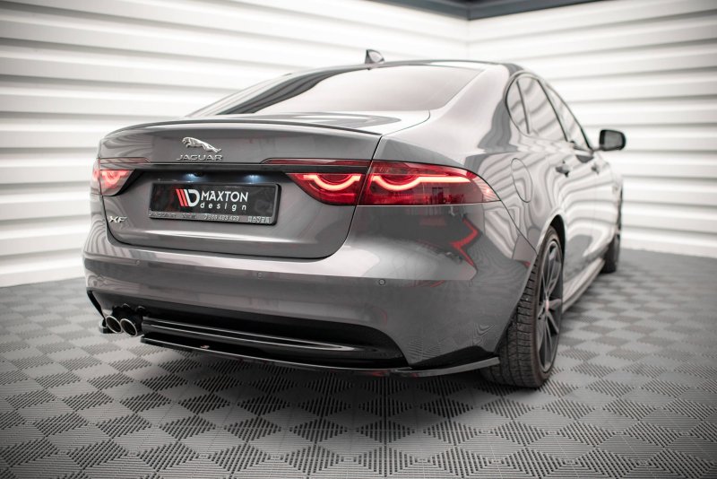 Maxton Heck Ansatz Flaps Diffusor für Jaguar XF R-Sport Mk2 schwarz Hochglanz JA-XF-2-RSPORT-RSD1-G