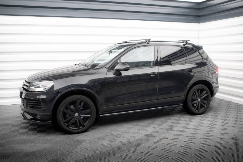 Maxton Seitenschweller Ansatz VW Touareg Mk2 schwarz Hochglanz VW-TO-2-SD1-G
