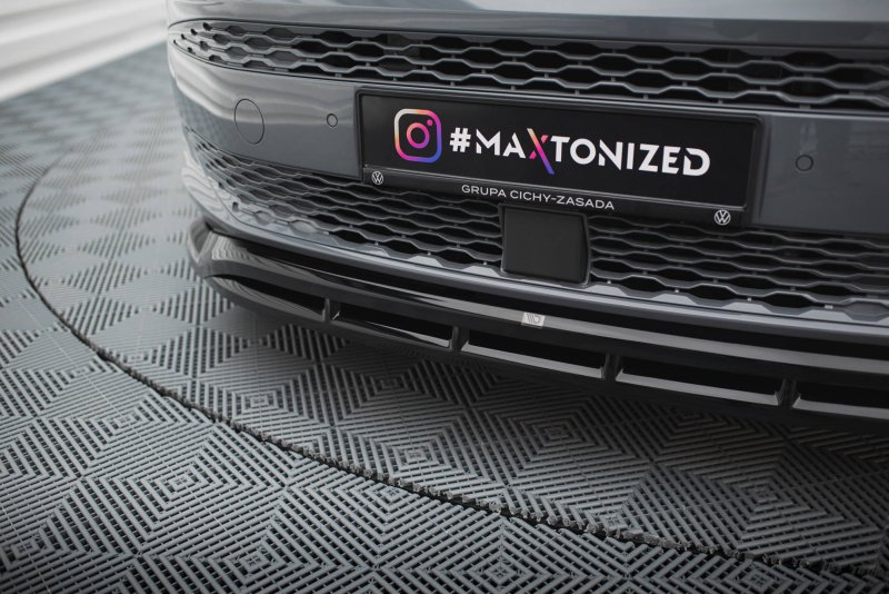 Maxton Front Ansatz V.1 VW Multivan T7 schwarz Hochglanz VW-MU-T7-FD1G+FD1R-G