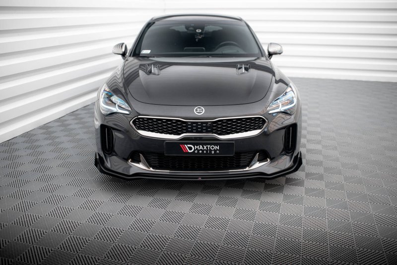 Preview: Maxton Front Flaps Kia Stinger GT / GT-Line / Standard Mk1 schwarz Hochglanz KIST1GTLINECNC-FSF1-G
