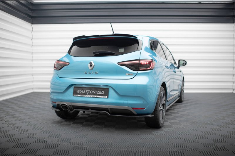 Maxton Mittlerer Cup Diffusor Heck Ansatz Renault Clio R.S. Line Mk5 schwarz Hochglanz RE-CL-5-RSLINE-RSD1G+RD1-G