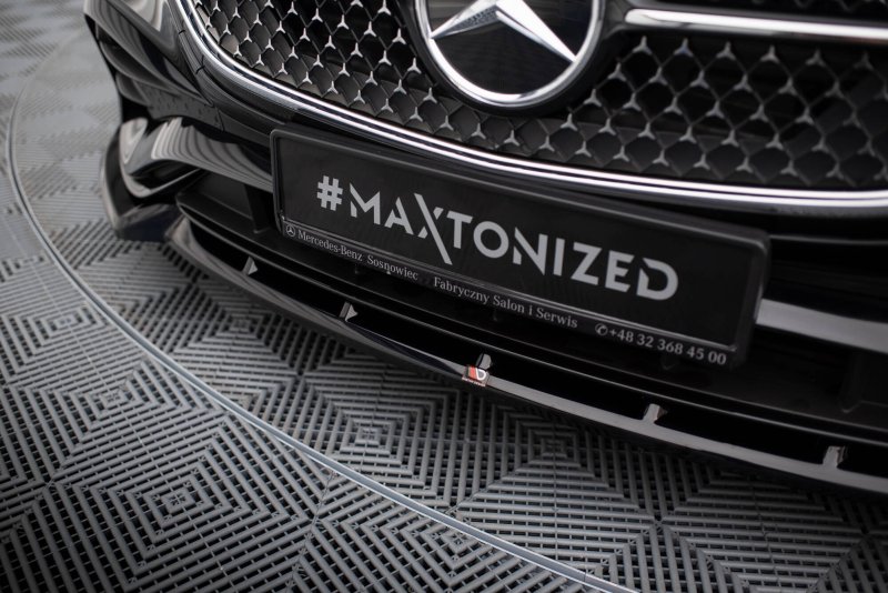 Maxton Front Ansatz V.2 Mercedes-Benz E AMG-Line W214 schwarz Hochglanz ME-E-214-AMGLINE-FD2-G
