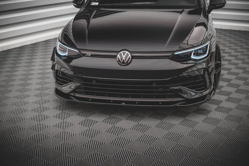 Maxton Front Ansatz V.4 für Volkswagen Golf R Mk8 schwarz Hochglanz VW-GO-8-R-FD4-G