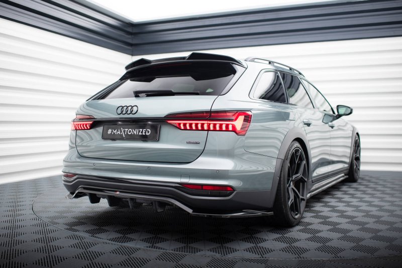 Maxton Spoiler CAP Abrisskante 3DAudi A6 Avant / A6 Allroad / A6 S-Line Avant / S6 Avant C8 / C8 Facelift schwarz Hochglanz AU-A6-C8-AR-CAP3D1-G