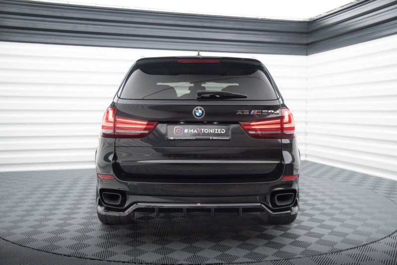 Maxton Mittlerer Cup Diffusor Heck Ansatz BMW X5 M-Paket F15 schwarz Hochglanz BM-X5-15-M-RD1G+RD2-G