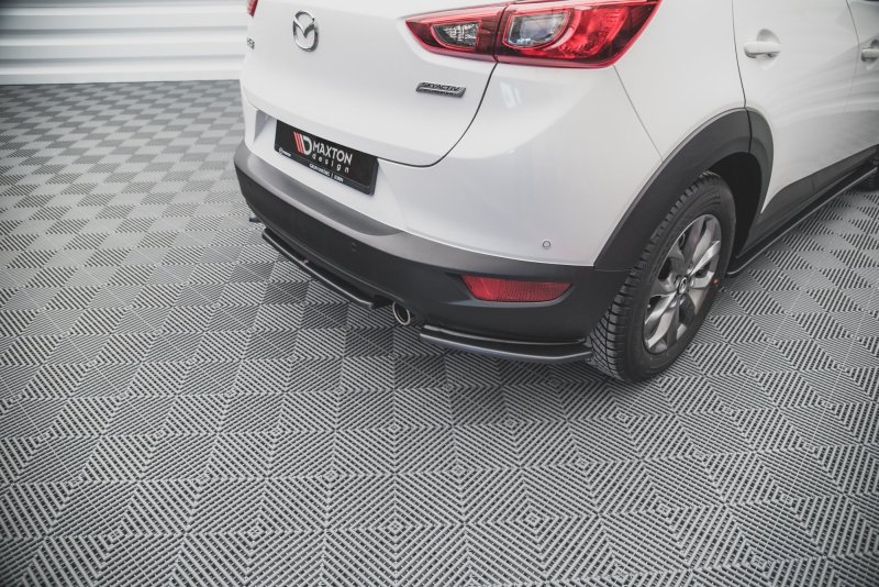 Preview: Maxton Heck Ansatz Flaps Diffusor für Mazda CX-3 schwarz Hochglanz MA-CX-3-1-RSD1-G