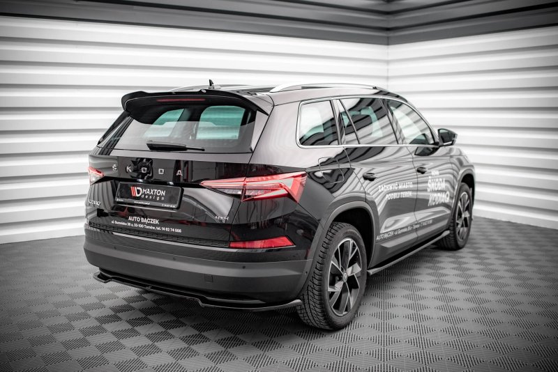 Maxton Spoiler CAP für Skoda Kodiaq Mk1 Facelift schwarz Hochglanz SK-KO-1F-CAP1-G