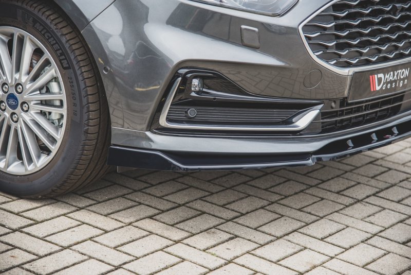 Maxton Front Ansatz für Ford S-Max Mk2 Facelift schwarz Hochglanz FO-SMAX-2F-FD1-G