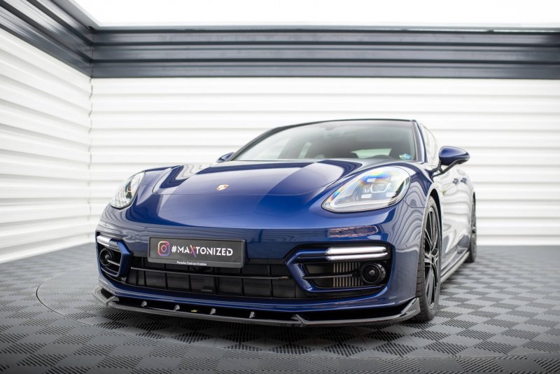 Maxton Front Ansatz V.2 für Porsche Panamera E-Hybrid 971 Facelift schwarz Hochglanz PO-PA-971F-H-FD2-G