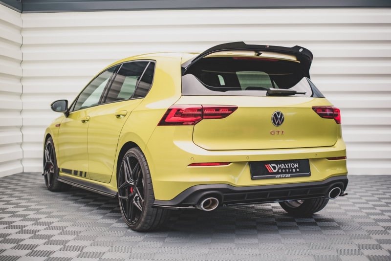 Maxton Heck Ansatz Flaps Diffusor V.2 für Volkswagen Golf 8 GTI Clubsport schwarz Hochglanz VW-GO-8-GTI-CS-RSD2-G