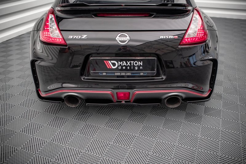 Maxton Mittlerer Diffusor Heck Ansatz für Nissan 370Z Nismo Facelift schwarz Hochglanz NI-370Z-NISMO-RD1-G