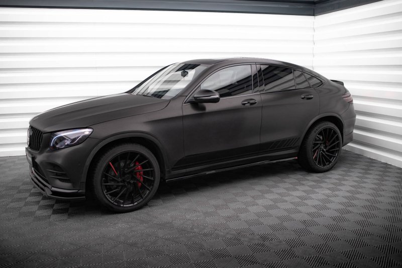 Maxton Seitenschweller Ansatz V.2 Mercedes-Benz GLC Coupe AMG-Line C253 schwarz Hochglanz ME-GLC-C253F-AMGLINE-SD2-G