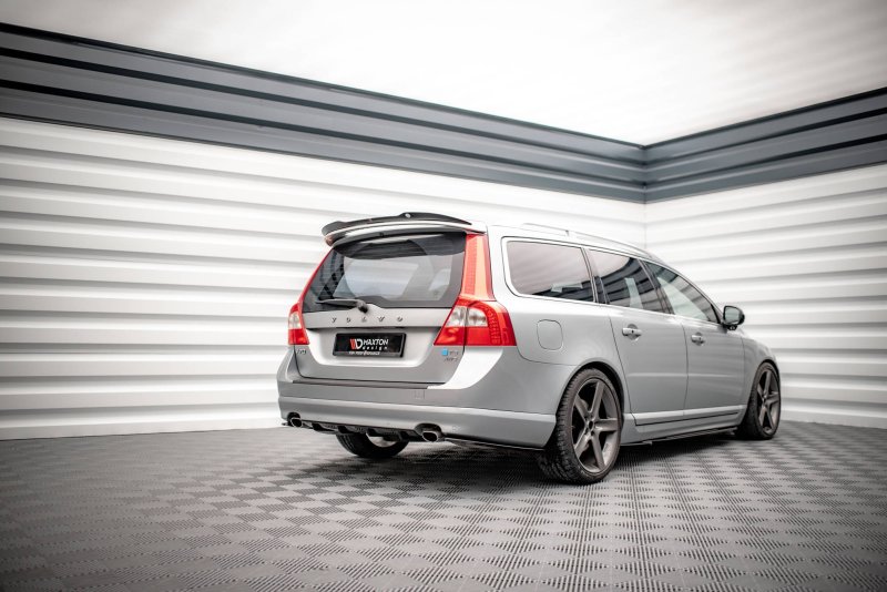 Maxton Diffusor Heck Ansatz für Volvo V70 Mk3 schwarz Hochglanz VO-V70-3-RS1-G