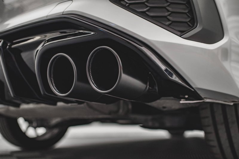 Maxton Diffusor Heck Ansatz + Endschalldampfer Sportauspuff Attrappe Audi A3 S-Line Sportback 8Y AU-A3-8Y-SLINE-RS1G+CHROME