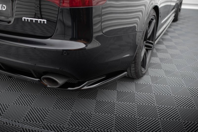 Maxton Mittlerer Diffusor Heck Ansatz DTM Look für Audi RS6 Avant C6 schwarz Hochglanz AU-RS6-C6-RD1G+RD2-G