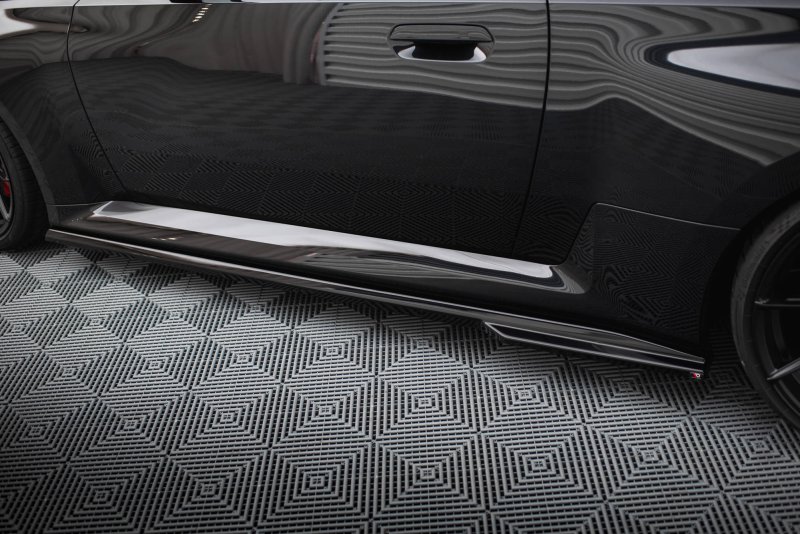 Maxton Seitenschweller Ansatz für V.2 für BMW M2 G87 schwarz Hochglanz BM-M2-G87-SD2-G