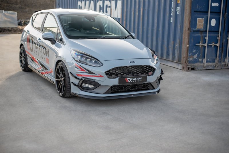 Maxton Front Ansatz V.6 für Ford Fiesta Mk8 ST / ST-Line schwarz Hochglanz FO-FI-8-ST-FD3-G