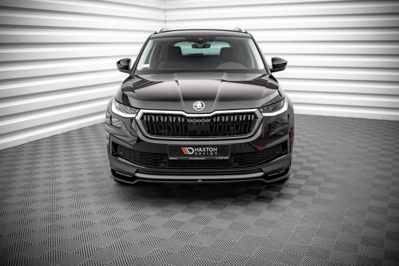 Maxton Front Ansatz V.2 für Skoda Kodiaq Mk1 Facelift schwarz Hochglanz SK-KO-1F-FD2-G
