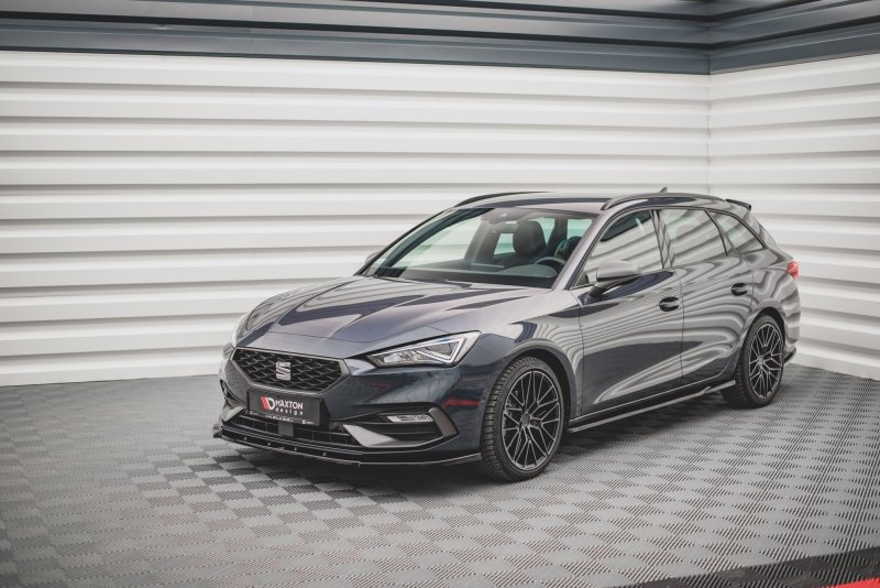 Maxton Front Ansatz V.1 für Seat Leon FR Mk4 schwarz Hochglanz SE-LE-4-FR-FD1-G
