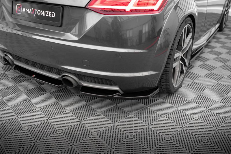 Maxton Heck Ansatz Flaps Diffusor V.1 Audi TT S-Line 8S schwarz Hochglanz AU-TT-3-SLINE-RSD1-G