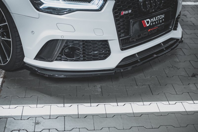 Maxton Front Ansatz V.3 für Audi RS6 C7 schwarz Hochglanz AU-RS6-C7-FD3-G