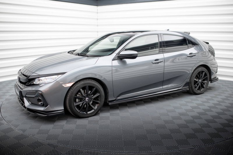 Maxton Seitenschweller Ansatz für Honda Civic Sport Mk 10 schwarz Hochglanz HO-CI-10-SPORT-SD1-G