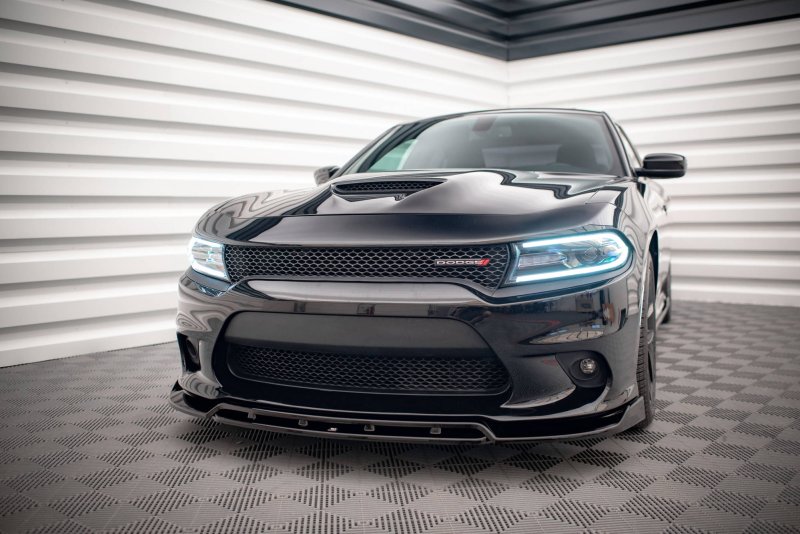 Preview: Maxton Front Ansatz V.1 für Dodge Charger SRT Mk7 Facelift schwarz Hochglanz DO-CH-2-SRT-FD1G+FD1R-G