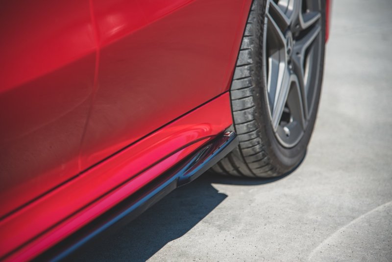 Maxton Seitenschweller Ansatz für Mercedes-Benz CLA AMG-Line C118 schwarz Hochglanz ME-CLA-118-AMGLINE-SD1-G