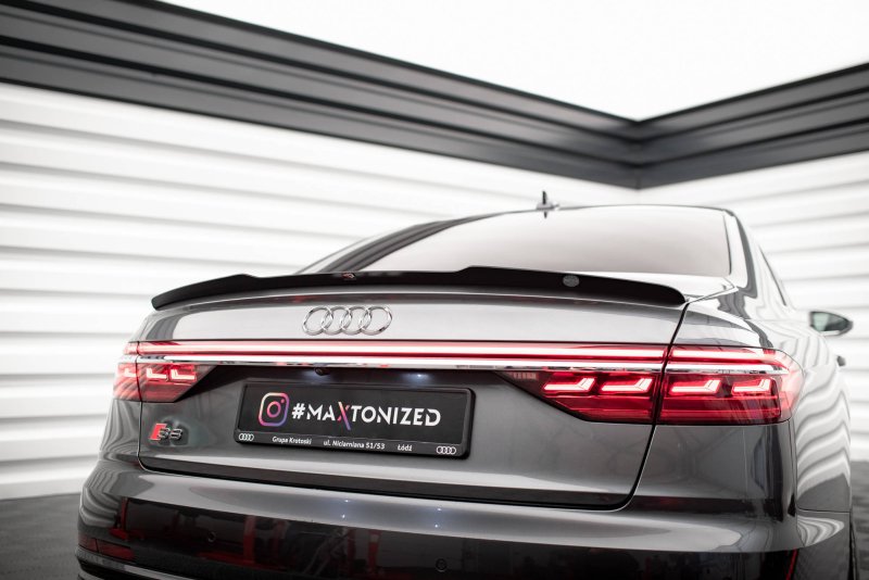 Maxton Spoiler CAP für Audi S8 / A8 / A8 S-Line D5 schwarz Hochglanz AU-S8-D5-CAP1-G