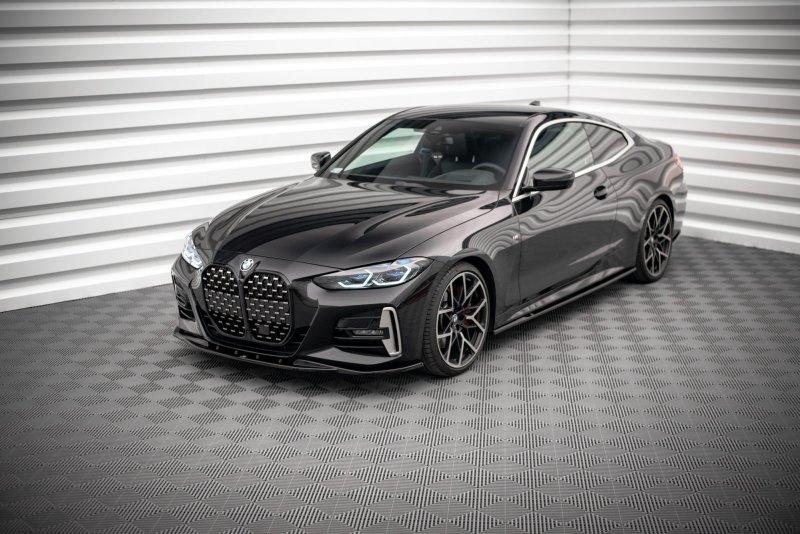 Maxton Front Ansatz V.1 für BMW 4er M-Paket G22 schwarz Hochglanz BM-4-G22-MPACK-FD1-G
