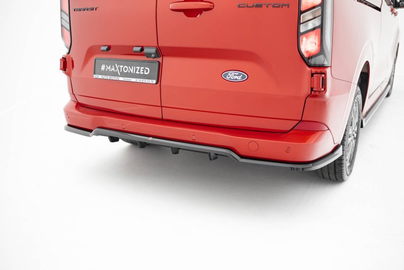 Maxton Mittlerer Cup Diffusor Heck Ansatz Ford Transit Custom / Tourneo Custom Mk2 schwarz Hochglanz FO-TRC-2-RD1G+RD2-G