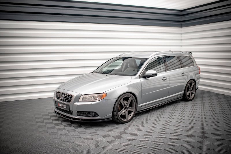 Maxton Seitenschweller Ansatz für Volvo V70 Mk3 Carbon Look VO-V70-3-SD1-C