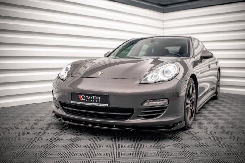 Maxton Front Ansatz V.2 für Porsche Panamera / Panamera Diesel 970 schwarz Hochglanz PO-PA-970-FD2-G