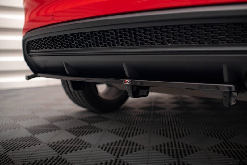 Maxton Mittlerer Cup Diffusor Heck Ansatz Fiat 500X Sport Mk1 Facelift schwarz Hochglanz FI-500X-1-RSD1G+RD1-G
