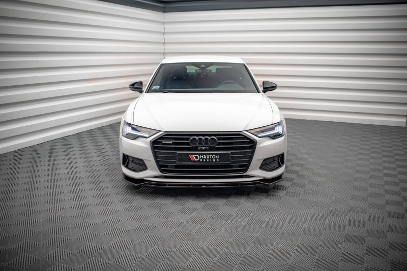 Maxton Front Ansatz V.3 für Audi A6 C8 schwarz Hochglanz AU-A6-C8-FD3G+FD3R-G